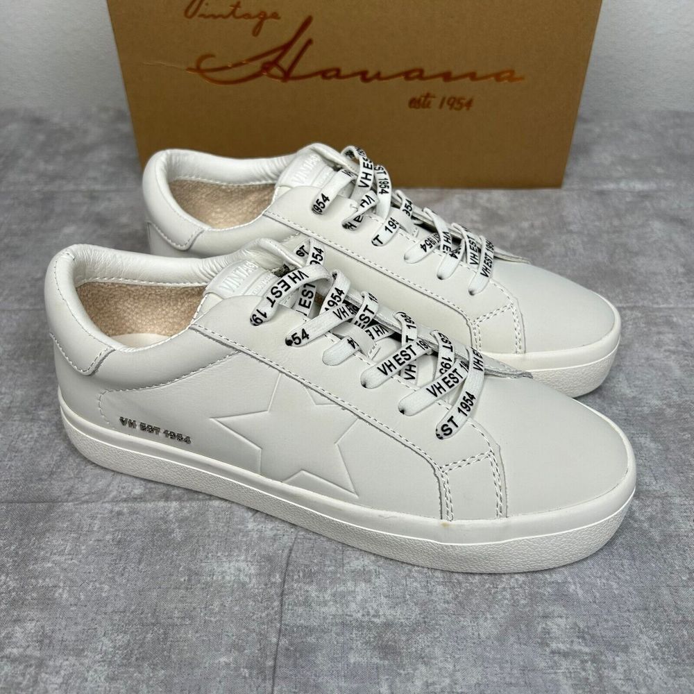 Vintage Havana Epic All White Womens Casual Fashion Sneaker SIze 7.5 Shoes